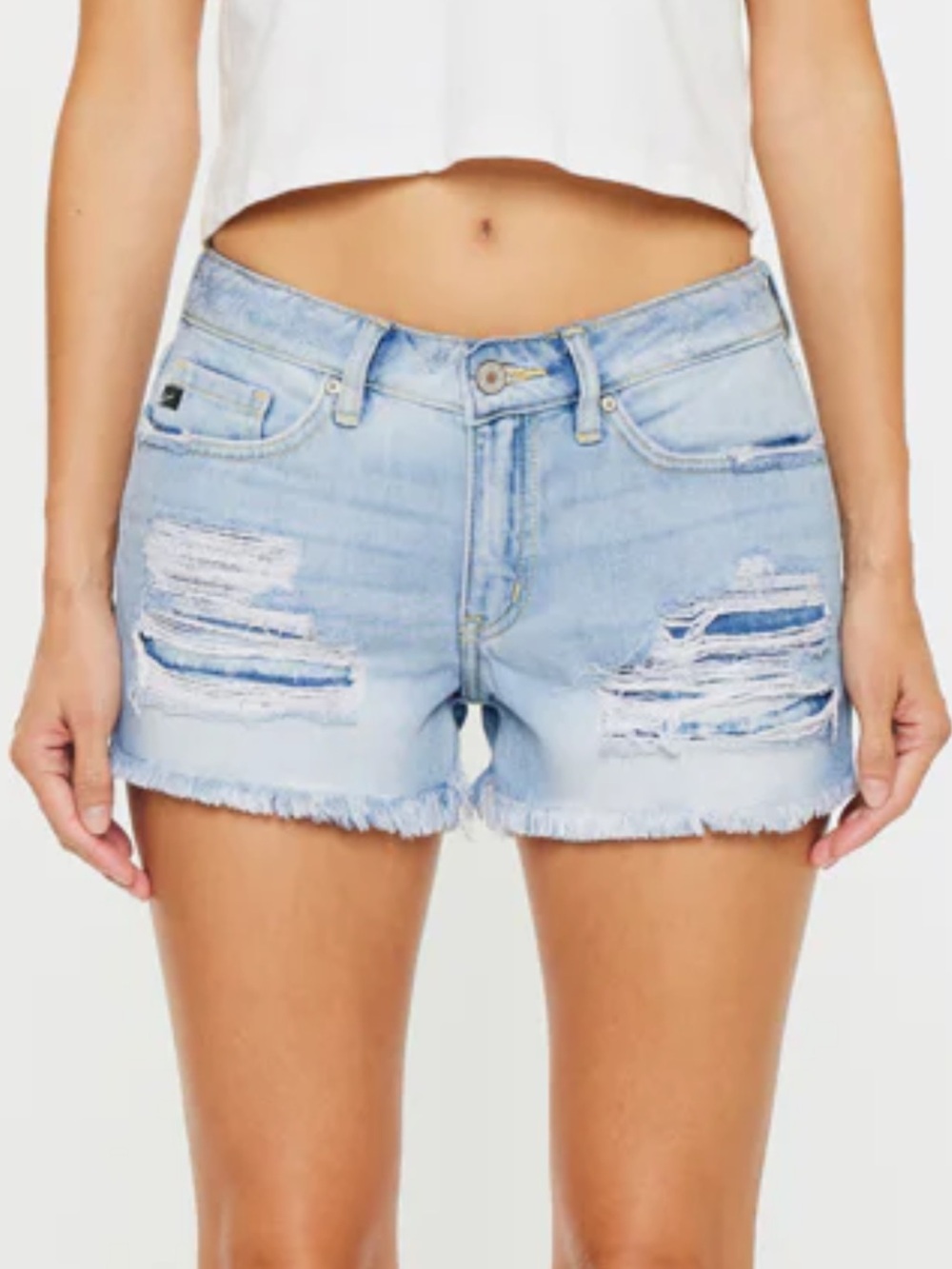 KanCan Gizelle Mid Rise Boyfriend Short - 9/28